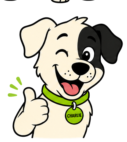 Charlie giving a thumbs up
